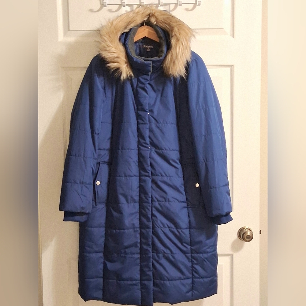 Roaman's Long Coat Evening Blue, M 14/16